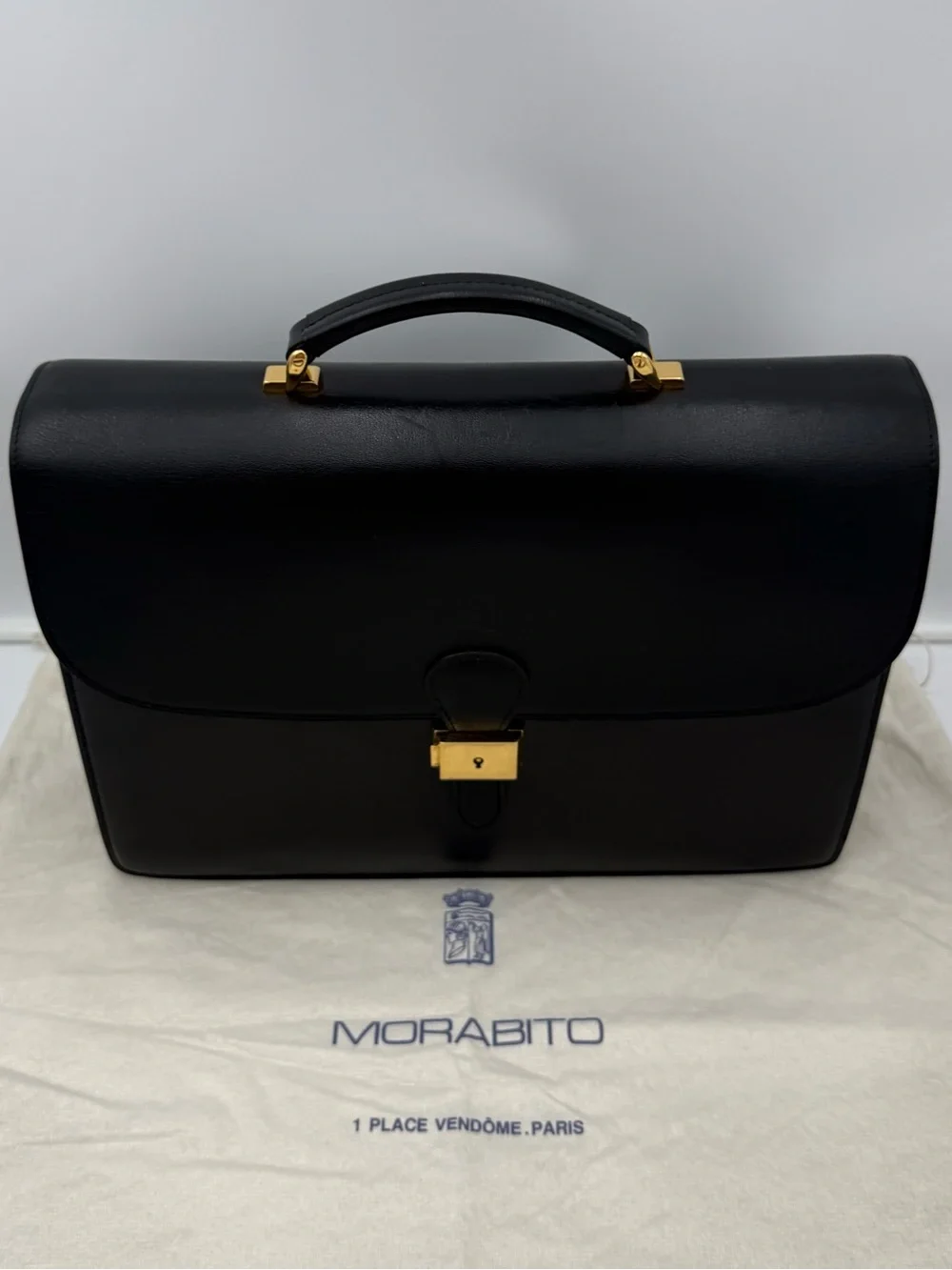 🐢MORABITO COUSU MAIN 1905 PARIS Sac à Dépêches 41 Briefcase Bag • Made in FRANCE
